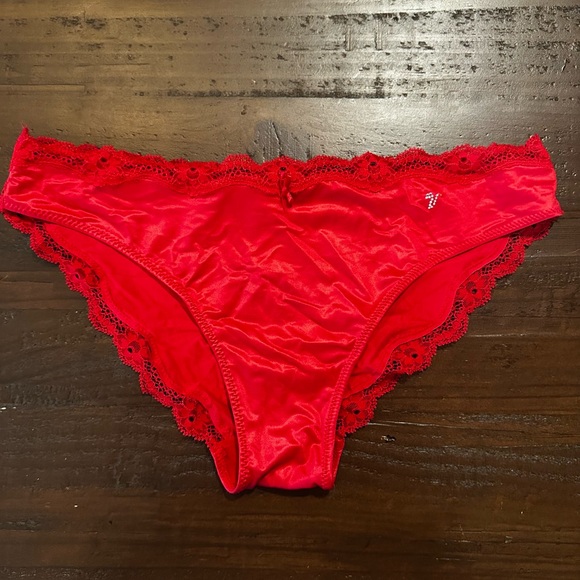 Victoria's Secret Other - Victoria's Secret Angels Red Satin & Lace Bikini Panties ❤️
